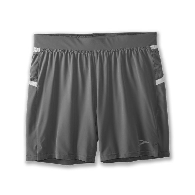 Brooks Men's SHERPA 7 2-IN-1 Running Shorts - Steel/Ash/grey - Canada (MZPSC-3142)